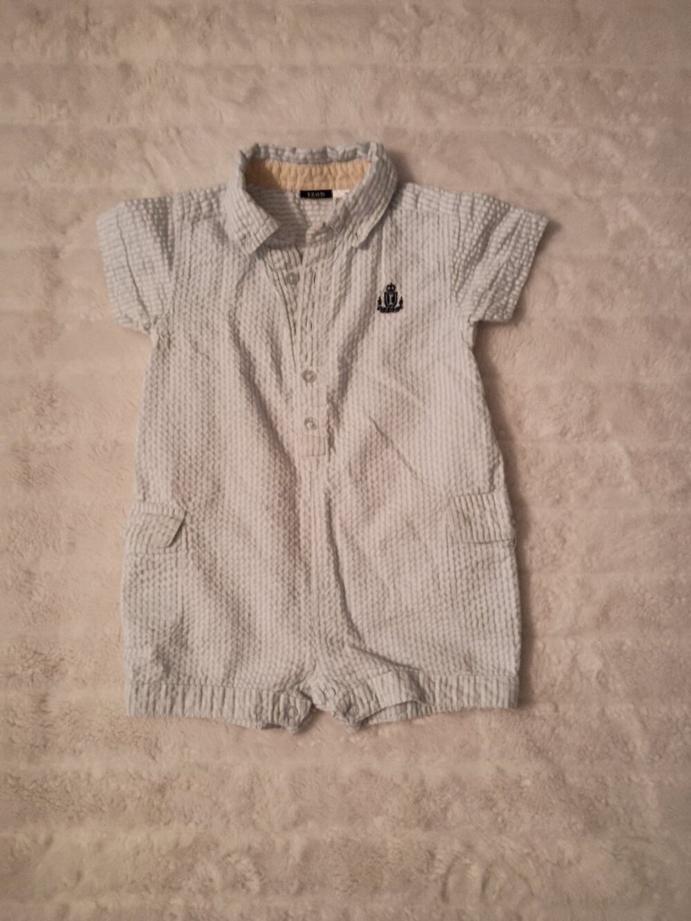 Izod Boys Seersucker Romper